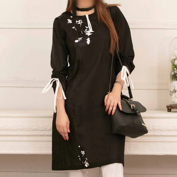 Small Pakistani Tawakkal Brand Ready-Made Cotton Kurti Kurta Tunic Kameez S/37" - Picture 1 of 8